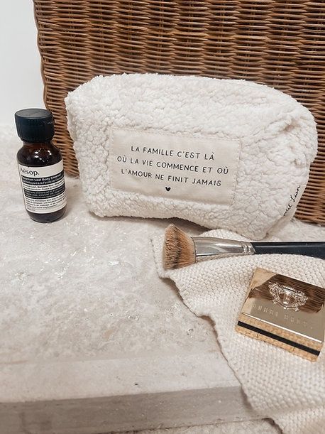 Petite Trousse de toilette Moumoute ÉCRU