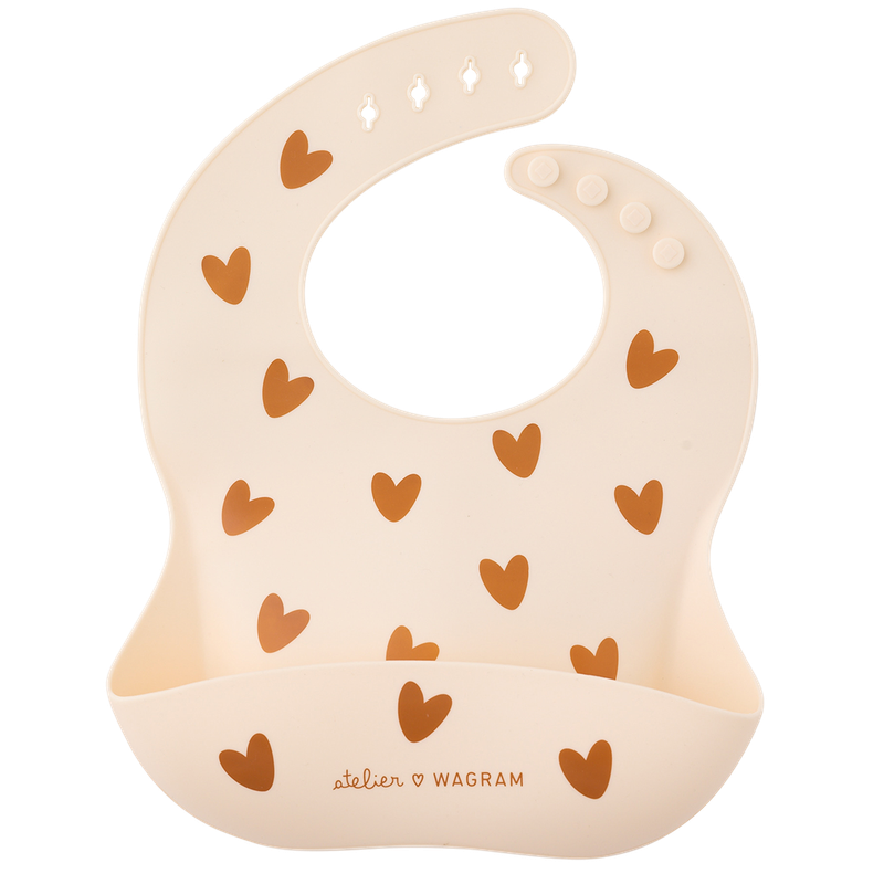 Bavoir silicone - Crème