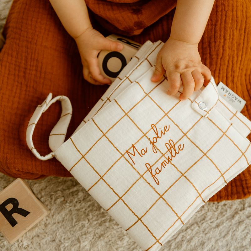 Mini album photo - Grands carreaux « Ma jolie famille »