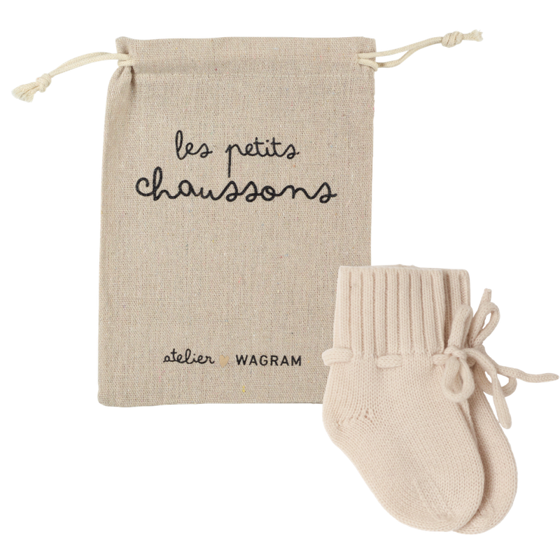 Chaussons tricotés - écru