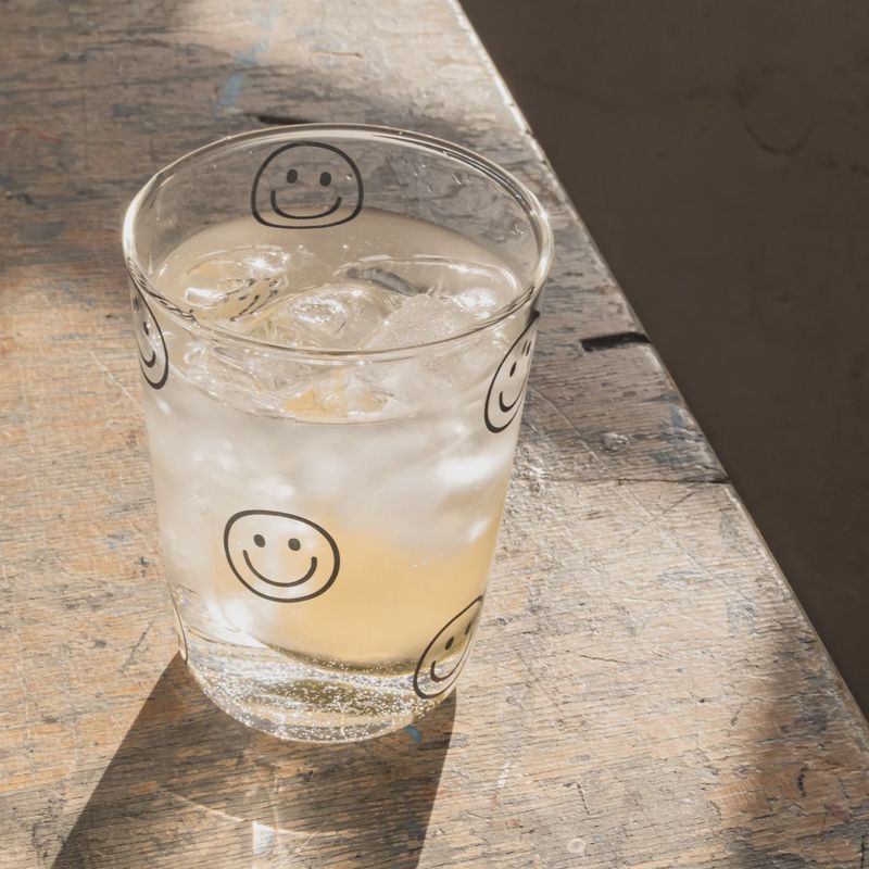 Verre à boire - Smiley noir