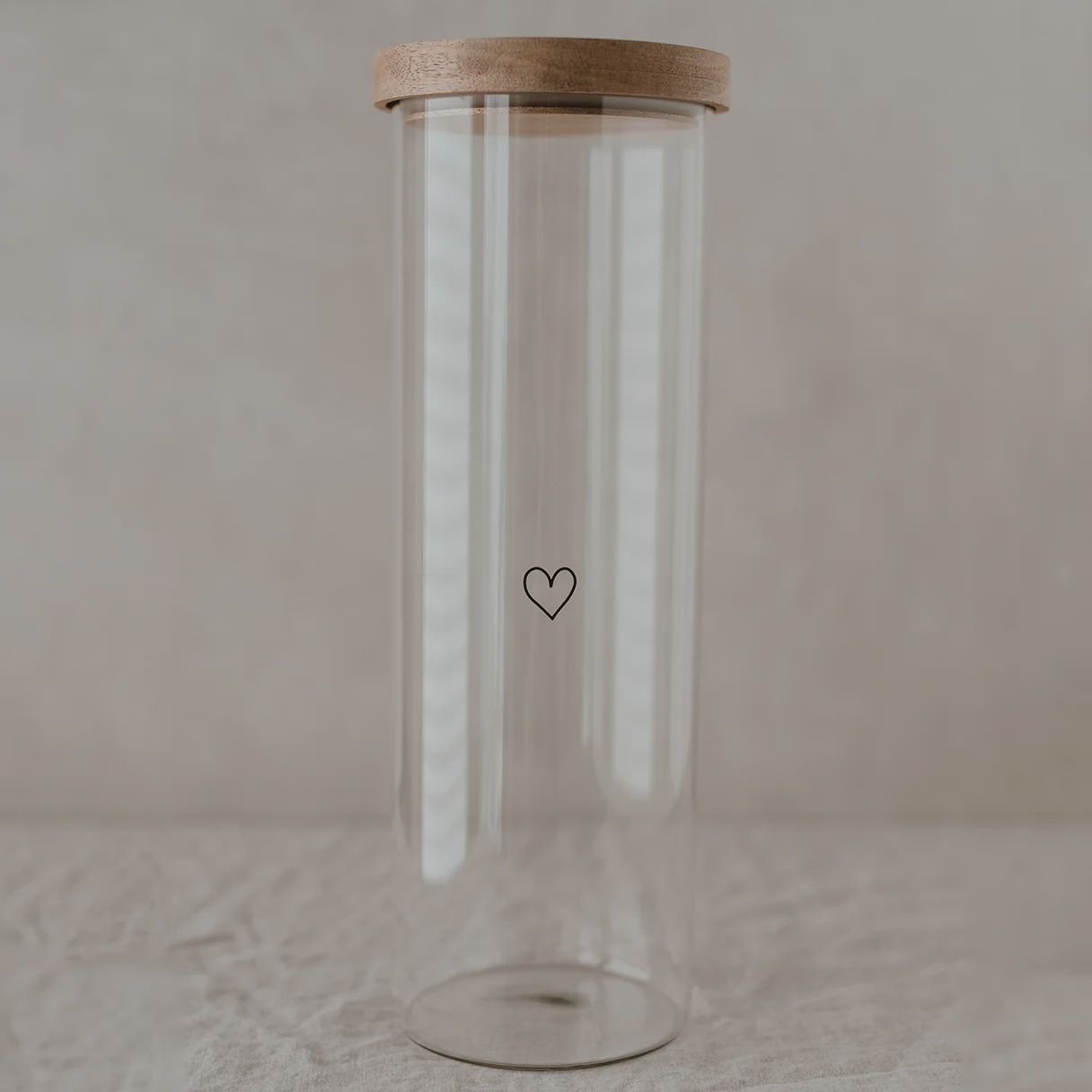Pot de stockage coeur noir 30cm