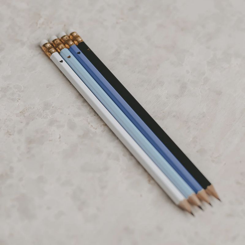 Set de crayons - Bleu lot de 4