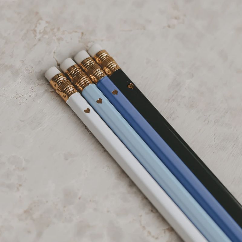 Set de crayons - Bleu lot de 4