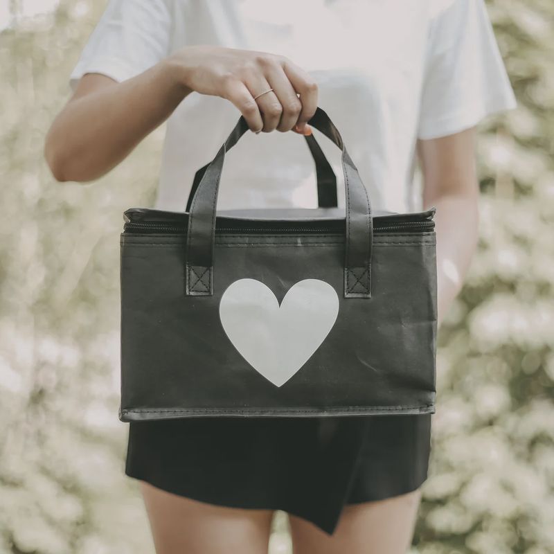 Sac refroidisseur coeur noir