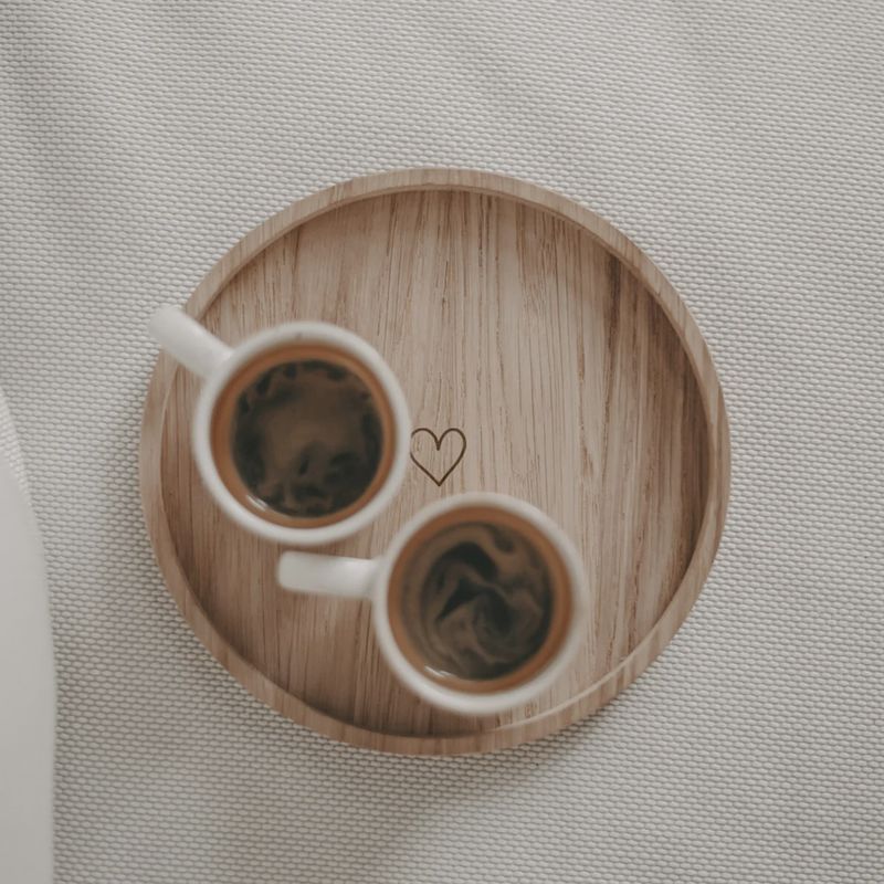 Mini plateau rond coeur
