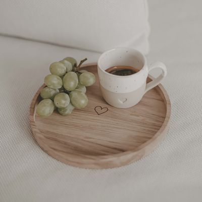 Mini plateau rond coeur