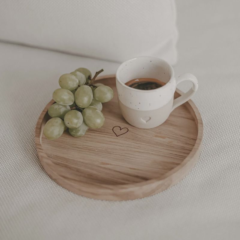 Mini plateau rond coeur
