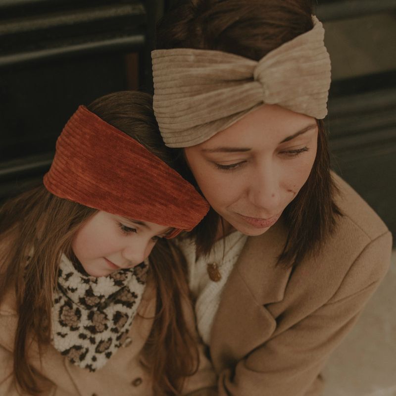 Bandeau velours - Taupe