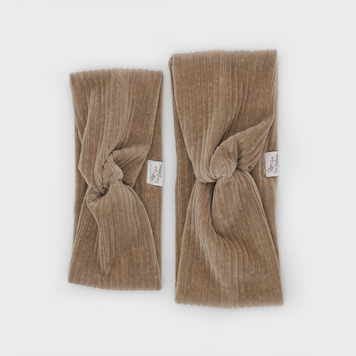Bandeau velours - Taupe, Taille :: Enfant