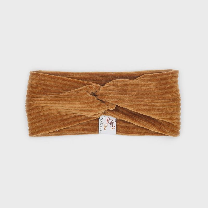 Bandeau velours - Camel