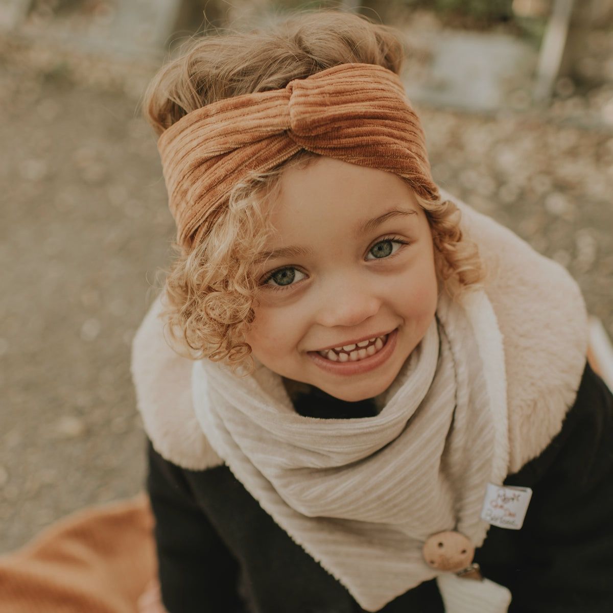 Bandeau velours - Camel, Taille :: Enfant