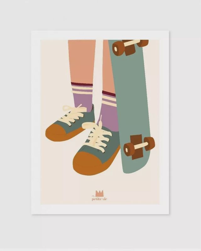 Affiche A3 déco enfant - Skate