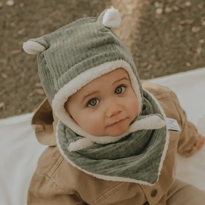 Bonnet Velours - Kaki