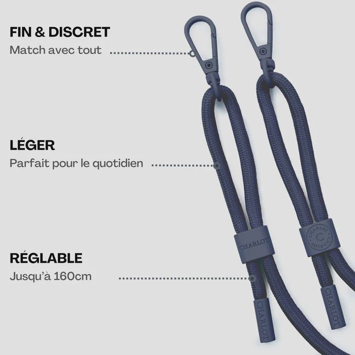 Cordon téléphone - Ella, Couleur: Navy Blue