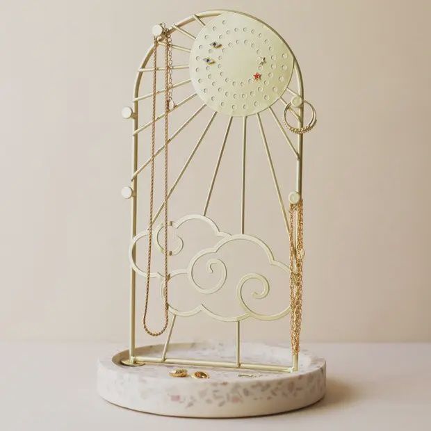 Porte-bijoux Sunshine avec base en Terrazzo