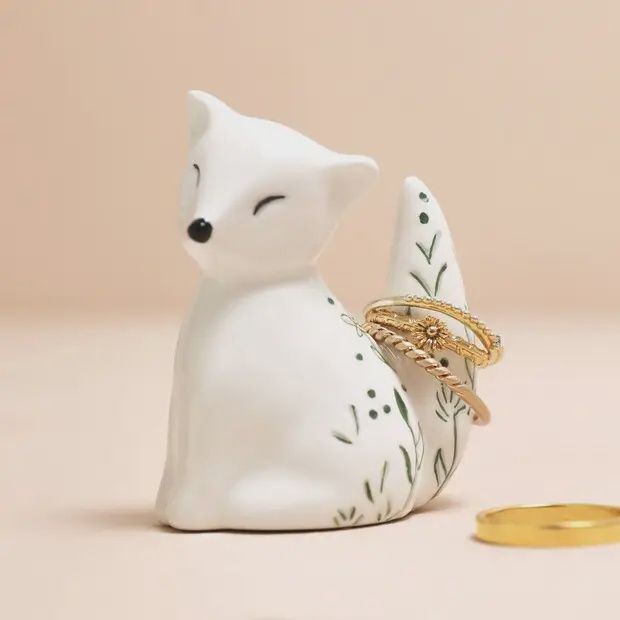 Porte-bague en céramique - Renard