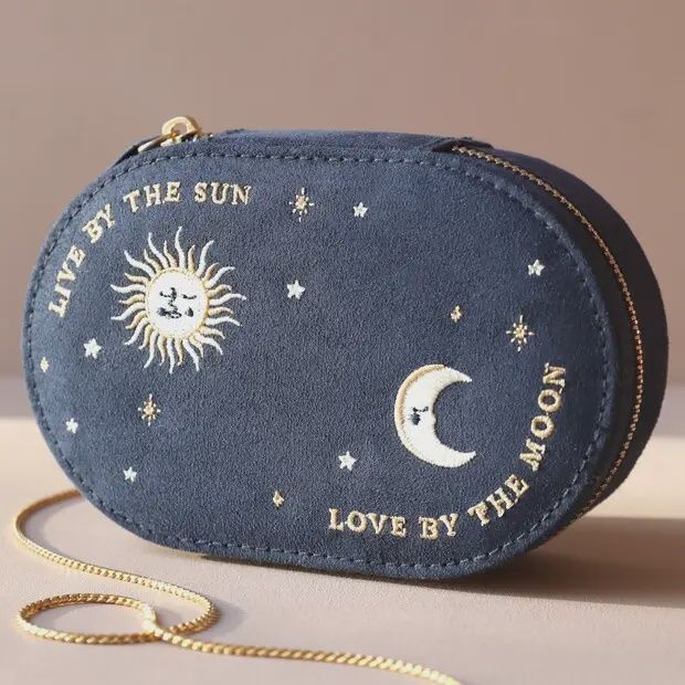 Coffret à Bijoux - Soleil &amp; Lune bleu marine