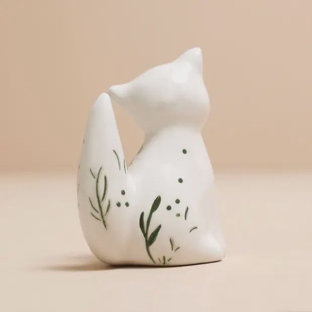 Porte-bague en céramique - Renard