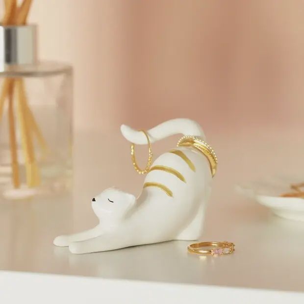 Porte-bague en céramique - Chat