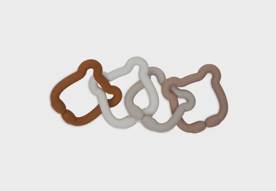 Jeu d’anneaux silicone - Teddy Bear