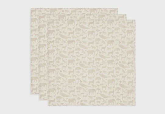 Langes 70x70 - Animals Nougat