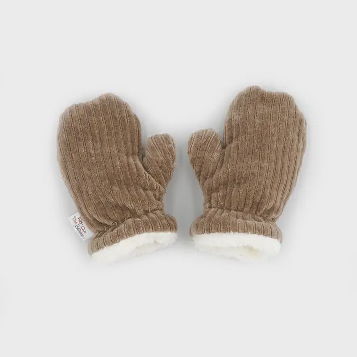 Moufles Velours Taupe - 6/18 mois