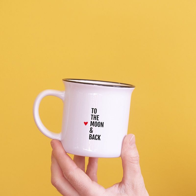 Mug en métal émaillé - To the Moon &amp; Back