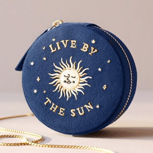 Boîte à Bijoux - Soleil &amp; Lune bleu marine