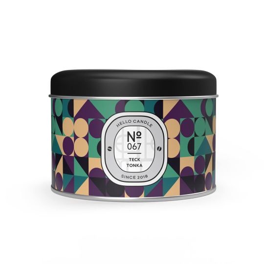 Bougie Hello Candle - Teck Tonka, Taille :: 1 mèche 180ml