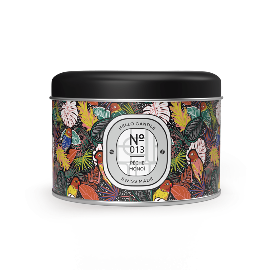 Bougie Hello Candle - Pêche Monoï, Taille :: 1 mèche 180ml