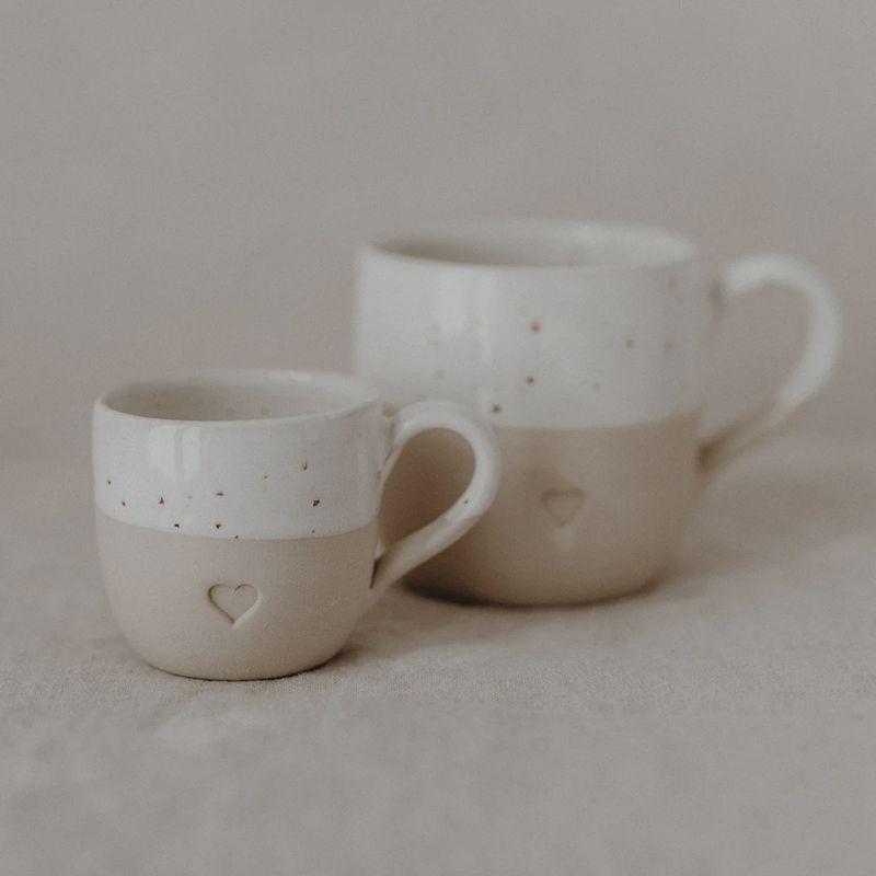 Tasse à espresso anse - cœur
