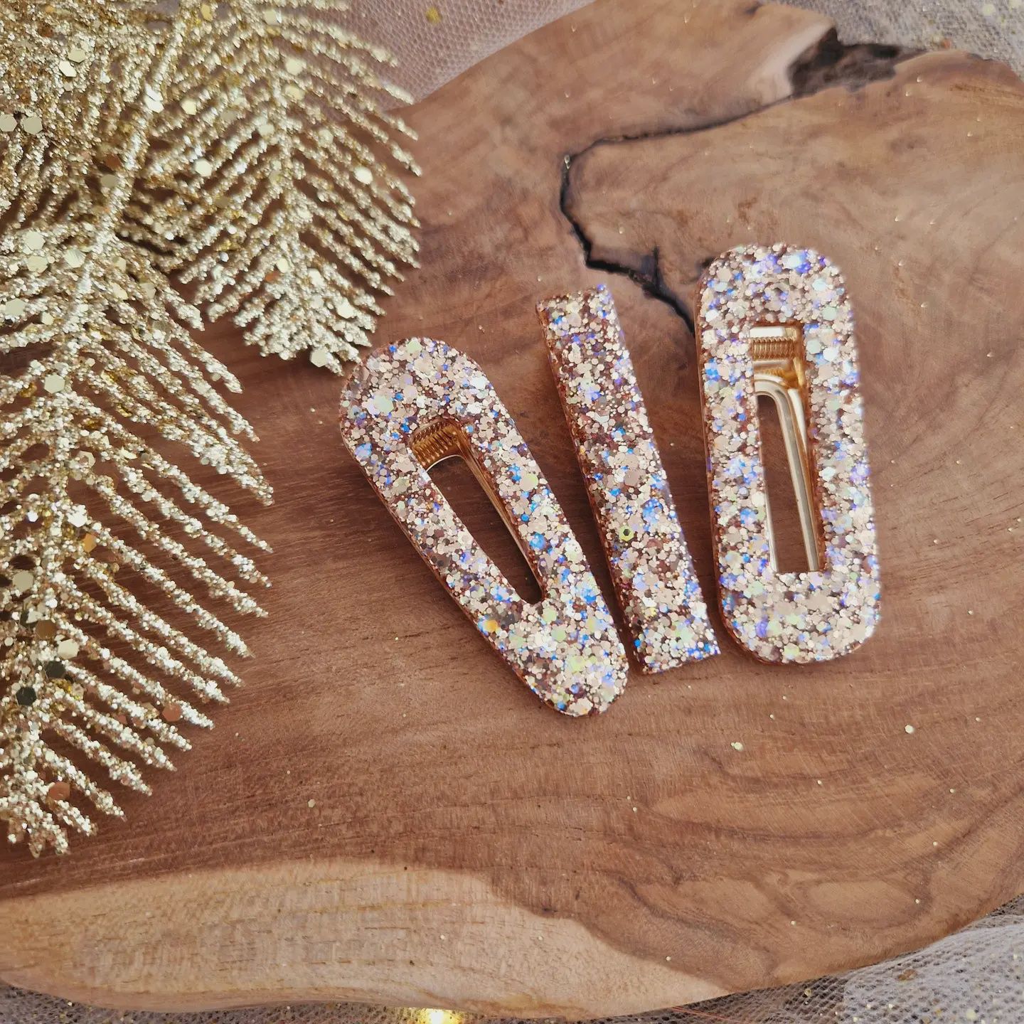 Barrette résine Bijou