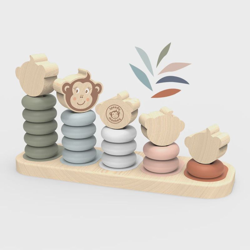 Famille singe à empiler