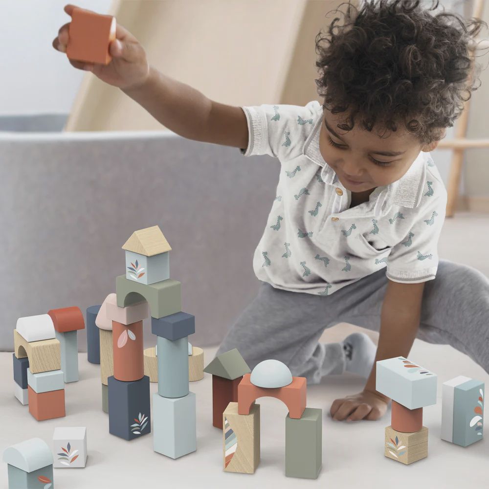 Cubes en bois avec jeu d&#39;assemblage 50 pcs