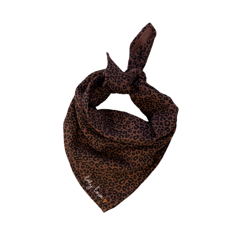 Foulard - Gaze Léopard marron