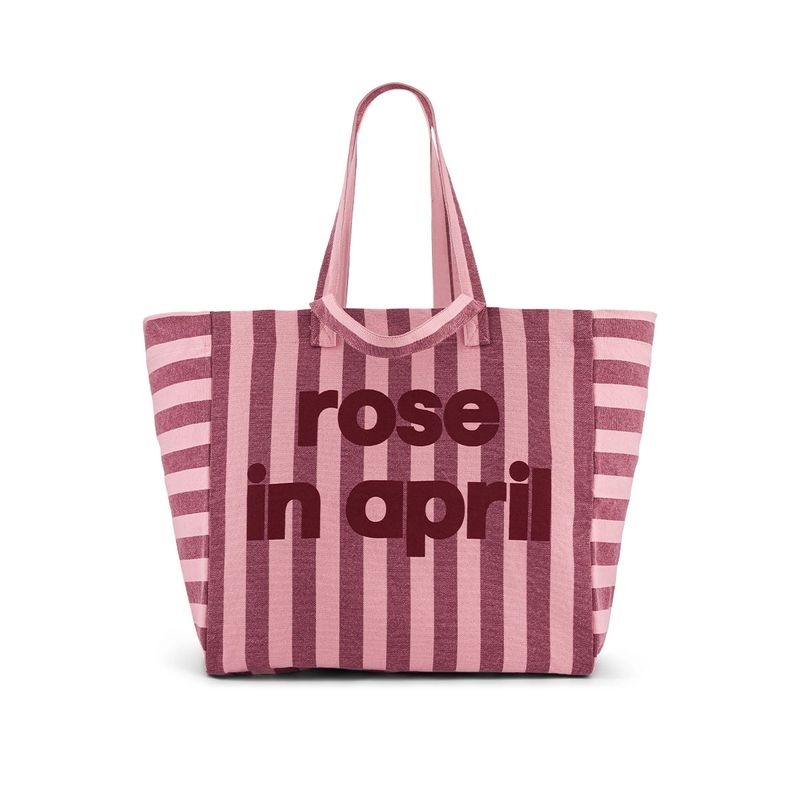 Sac cabas Elisa - Rayures Bordeaux / Bubble pink Edition limitée