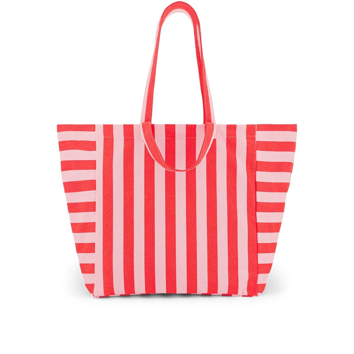Sac cabas Elisa - Rayures Candy pink / Rouge