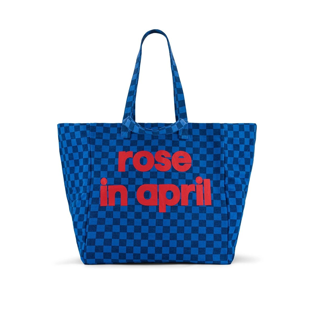 Sac cabas Elisa - Damier Bleu grec / Bleu navy Edition limitée