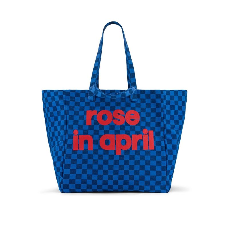 Sac cabas Elisa - Damier Bleu grec / Bleu navy Edition limitée