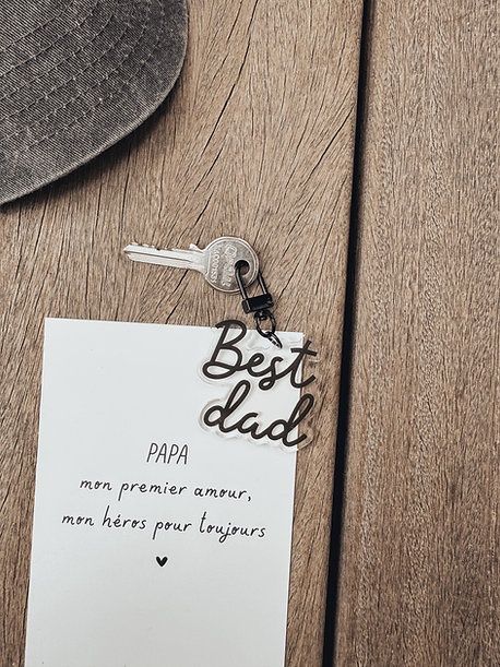 Porte-clés - Best Dad Noir