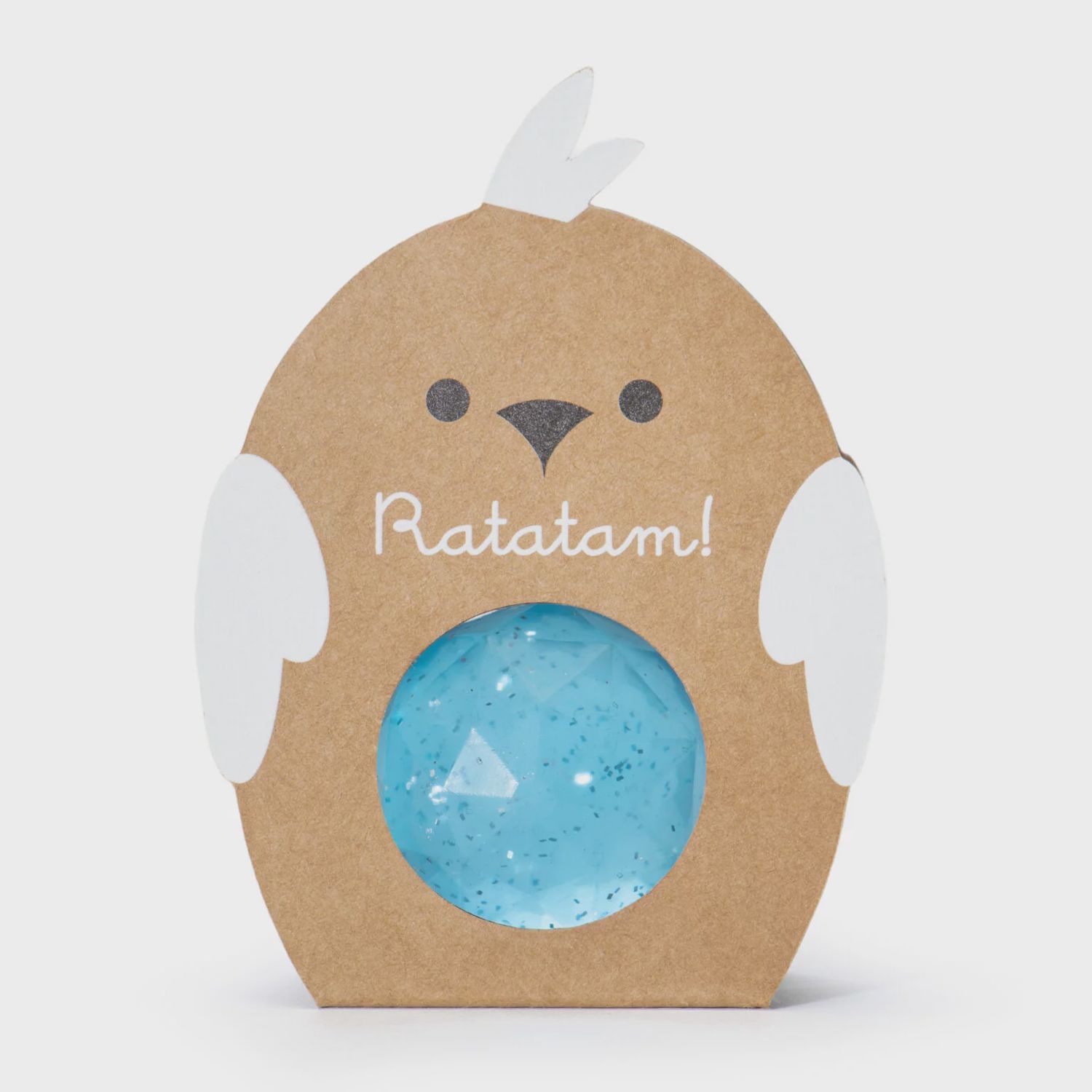 Balle rebondissante facettes oiseau – Bleu