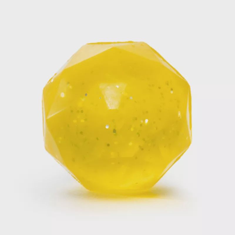Balle rebondissante facettes oiseau – Jaune