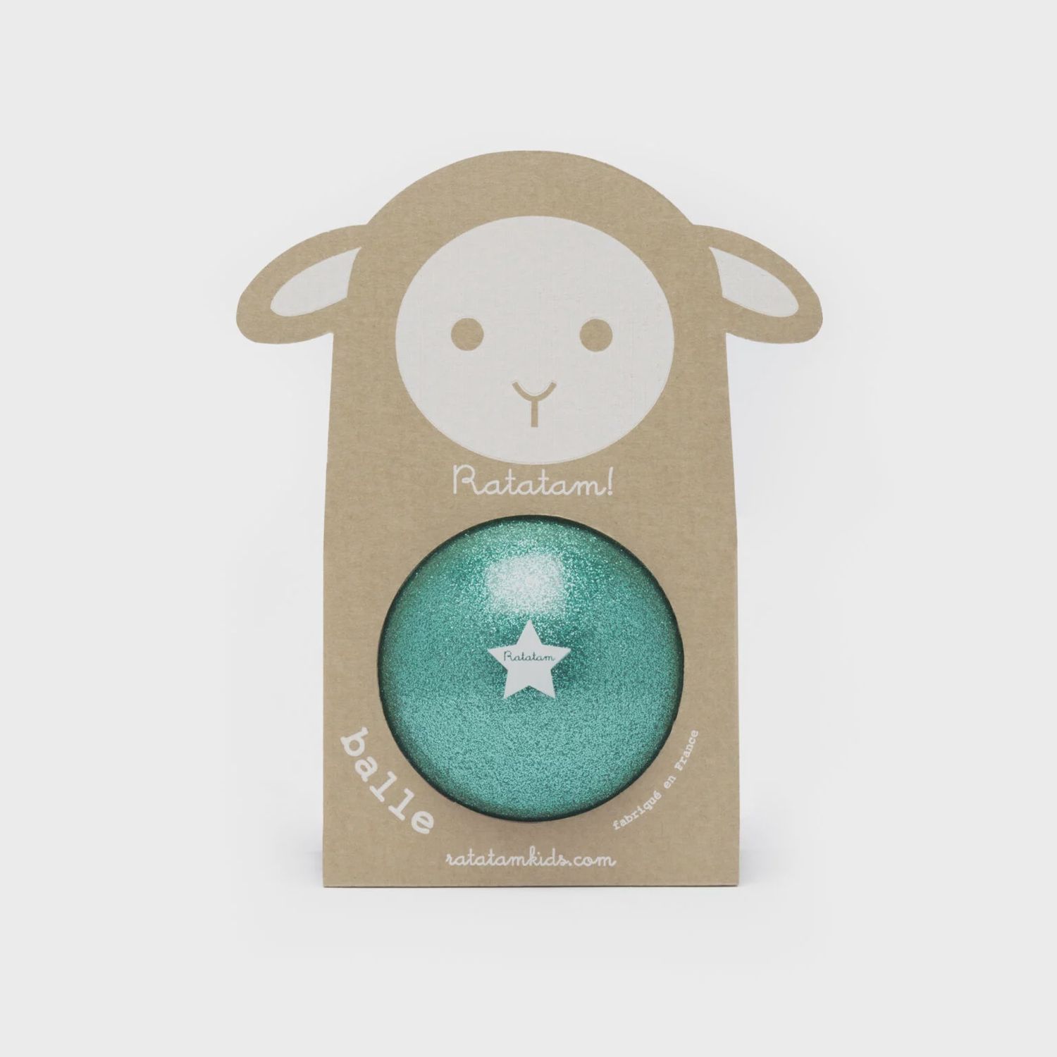 Ballon mouton pailleté 10 cm – Vert