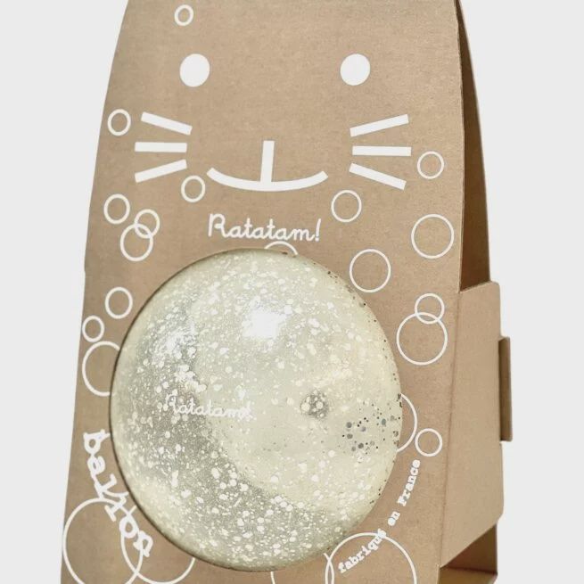 Ballon chat bulle argent 15 cm