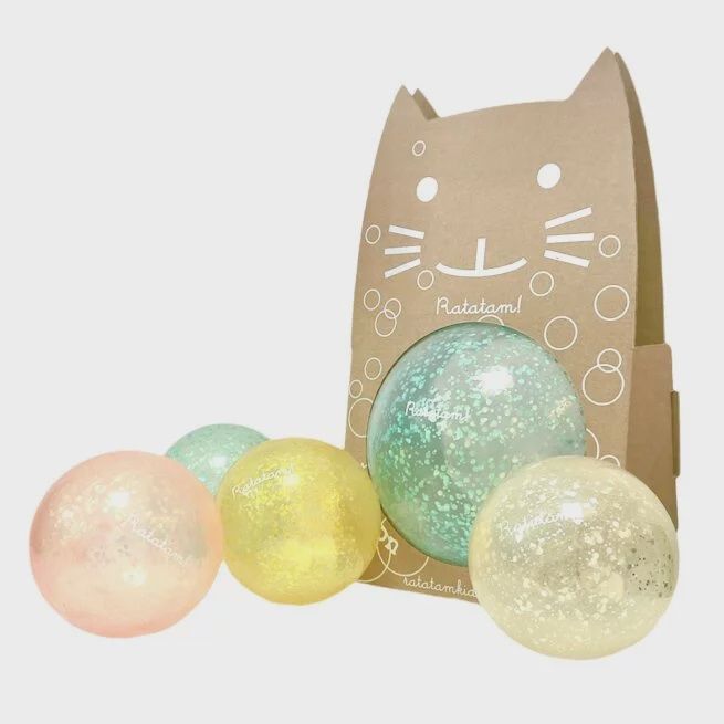 Ballon chat jaune 15 cm