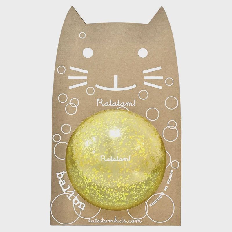 Ballon chat jaune 15 cm