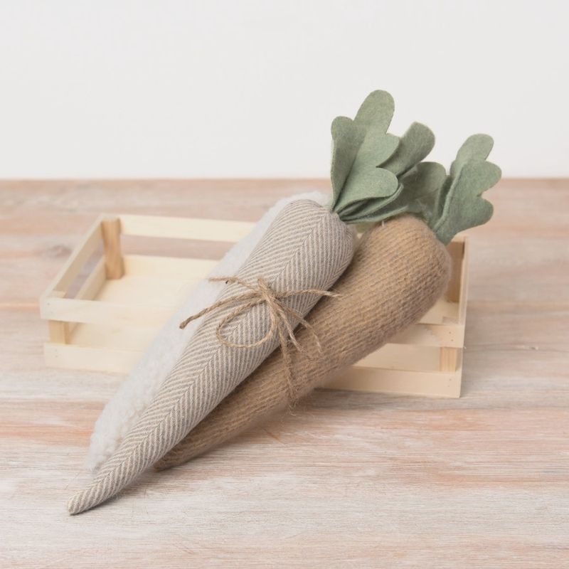 Lot de carottes en tissu, 33 cm