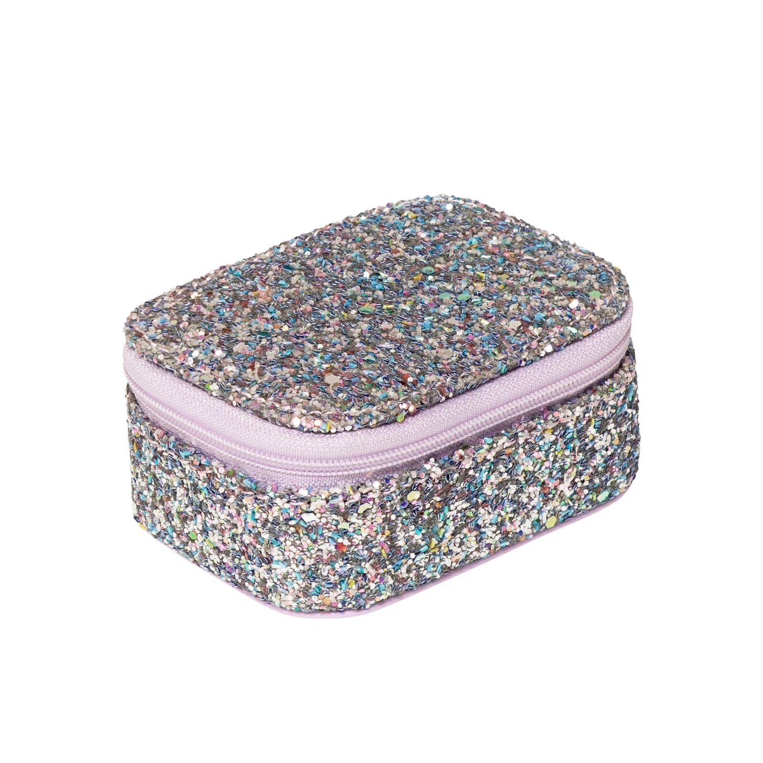 Mini boîte à Bijoux - Paillettes de confettis lilas