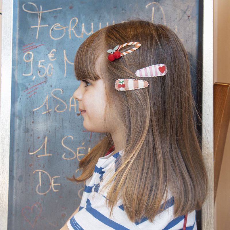 Barrettes - plates Cerises